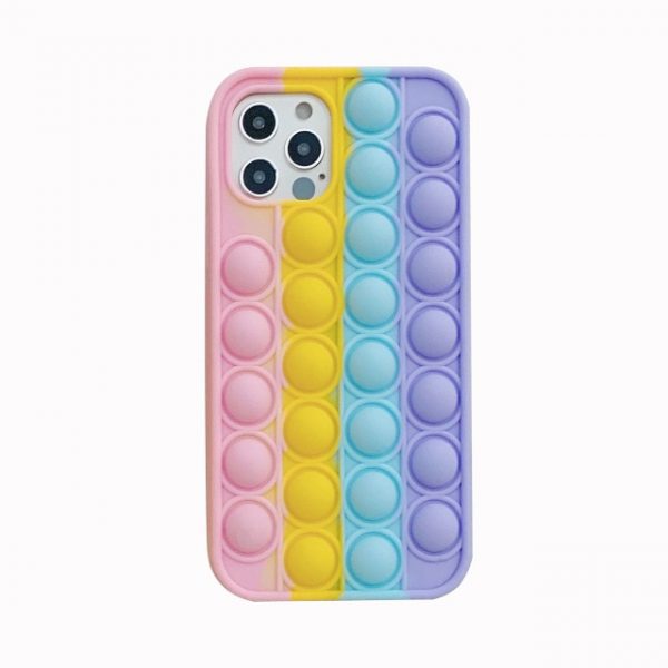 Fashion Rainbow Shockproof Silicone Phone Case For Iphone 11 12 Pro Max 6s 7 8 - Popping Fidgets