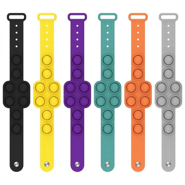 Fidget Portable Dimple Silicone Bracelet Relieves Pressure Pops Figet It Toy Is Nnon Toxic Puzzle Soft 1 - Popping Fidgets