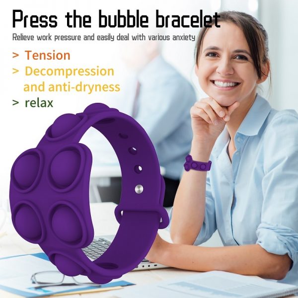 Fidget Portable Dimple Silicone Bracelet Relieves Pressure Pops Figet It Toy Is Nnon Toxic Puzzle Soft 2 - Popping Fidgets