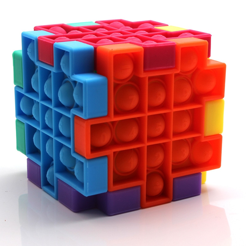 Fidget Relieve Stress Toys Pops it Cube Model Bubble Antistress Toy Adult Children Sensory Silicone Puzzle 2 - Popping Fidgets