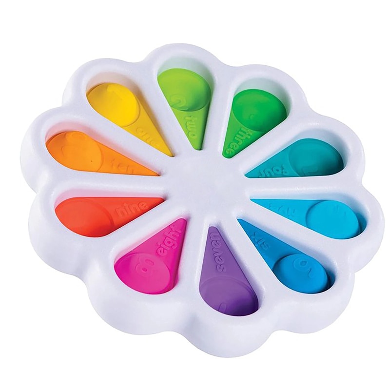 Fidget Simple Dimple Toy Flower Pop It Toys Stress Relief Hand Toys Early Educational for Kids 1 - Popping Fidgets