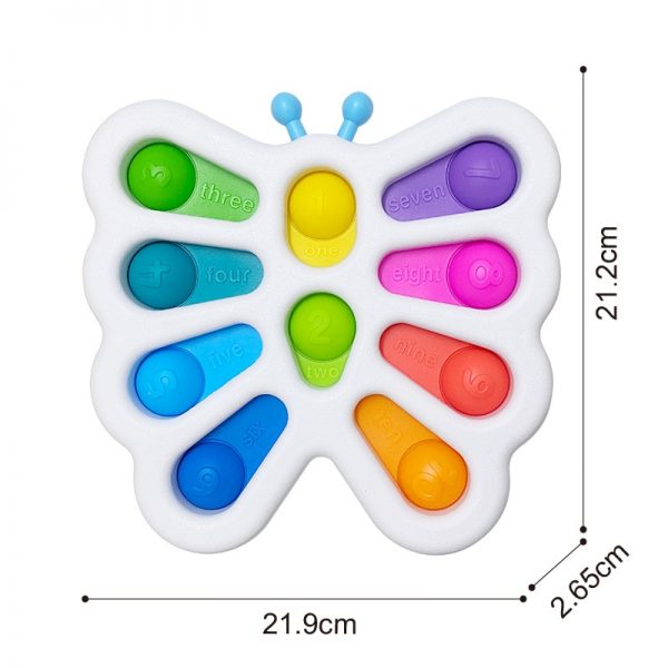 Fidget Simple Dimple Toy Flower Pop It Toys Stress Relief Hand Toys Early Educational for Kids 5 - Popping Fidgets