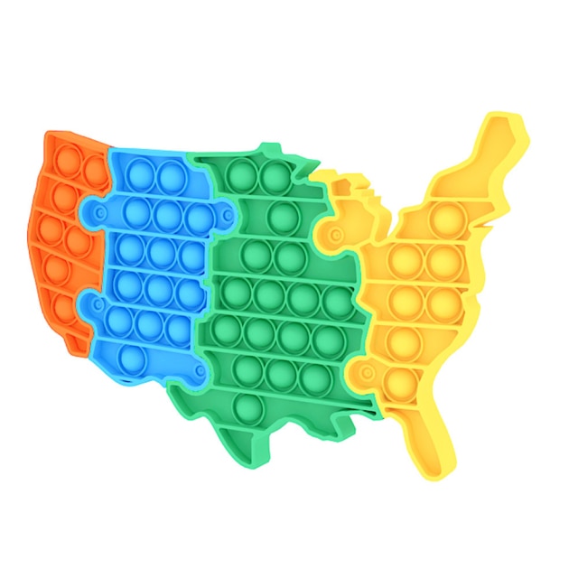 Hot Push Bubble Fidget Toys World USA Map Adult Stress Relief Toy Antistress Soft Squishy Anti 1.jpg 640x640 1 - Popping Fidgets
