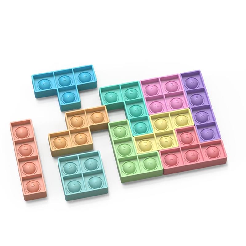 Jigsaw Bubble Push Bubble Fidget Toys Adult Stress Relief Toy Antistress Soft Squishy Gift Anti Stress 4 - Popping Fidgets