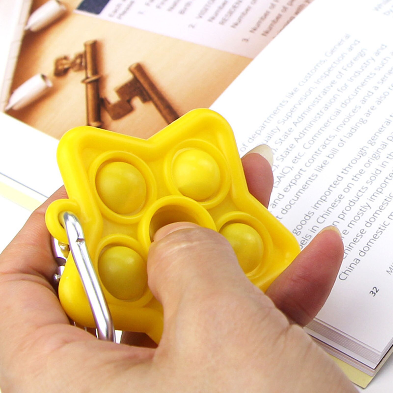 Keychain Pop Fidget It Simple Dimple Toy Sensory Educational Toy Push Bubble Fidget Toys Adult Stress 2 - Popping Fidgets