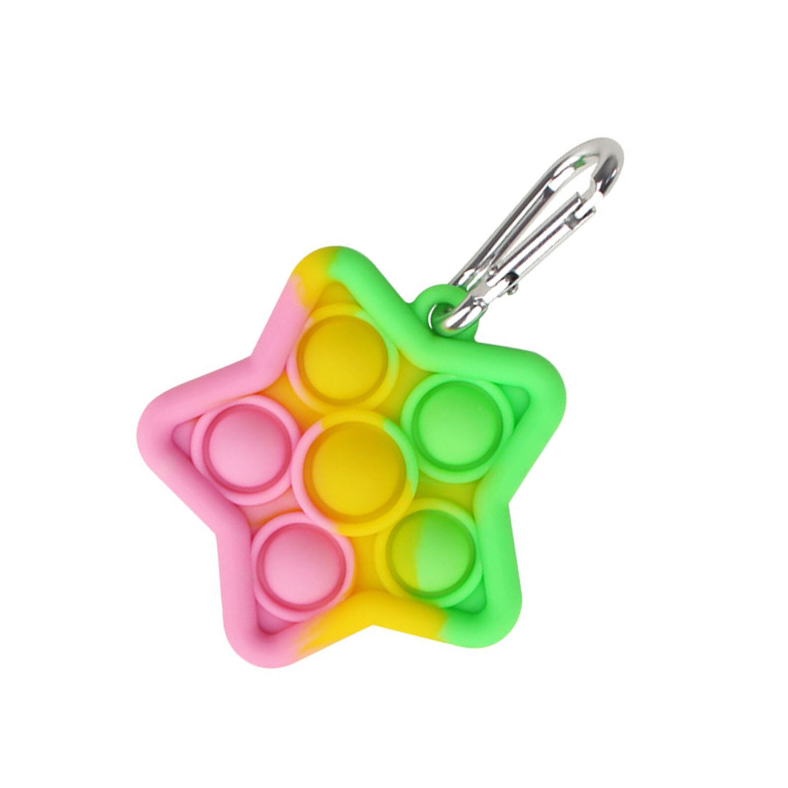 Keychain Pop Fidget It Simple Dimple Toy Sensory Educational Toy Push Bubble Fidget Toys Adult Stress 4 - Popping Fidgets