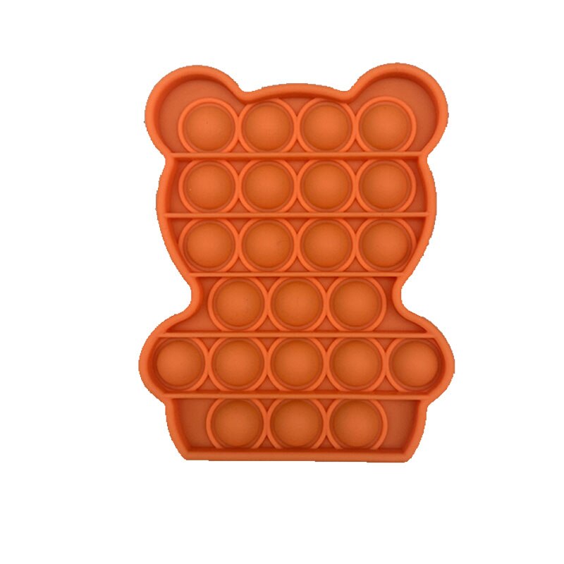 Simple Push Pop It Figet Toys Bear Cute Shape Anti Stress Bubble Sensory Stress Relief Autism 3 - Popping Fidgets