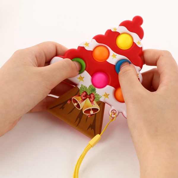Christmas Tree Pop It Antistress Fidget Toys Push Bubble Sensory Squeeze Relief Stress Simpl Dimple Toys 2 - Popping Fidgets