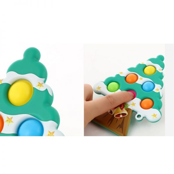 Christmas Tree Pop It Antistress Fidget Toys Push Bubble Sensory Squeeze Relief Stress Simpl Dimple Toys 4 - Popping Fidgets