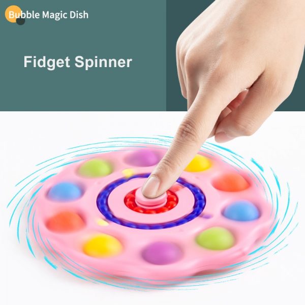 Colorful Popit Fidget Toy Spinner Stress Relief 10 Sides Spinner It Pop Stress Relief Fidget Toys 2 - Popping Fidgets