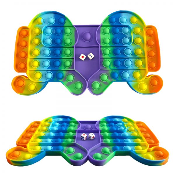 Large size Pop It Game Fidget Toy Rainbow Chess Push Bubble Popper Fidget Sensory Toys for 4 - Popping Fidgets