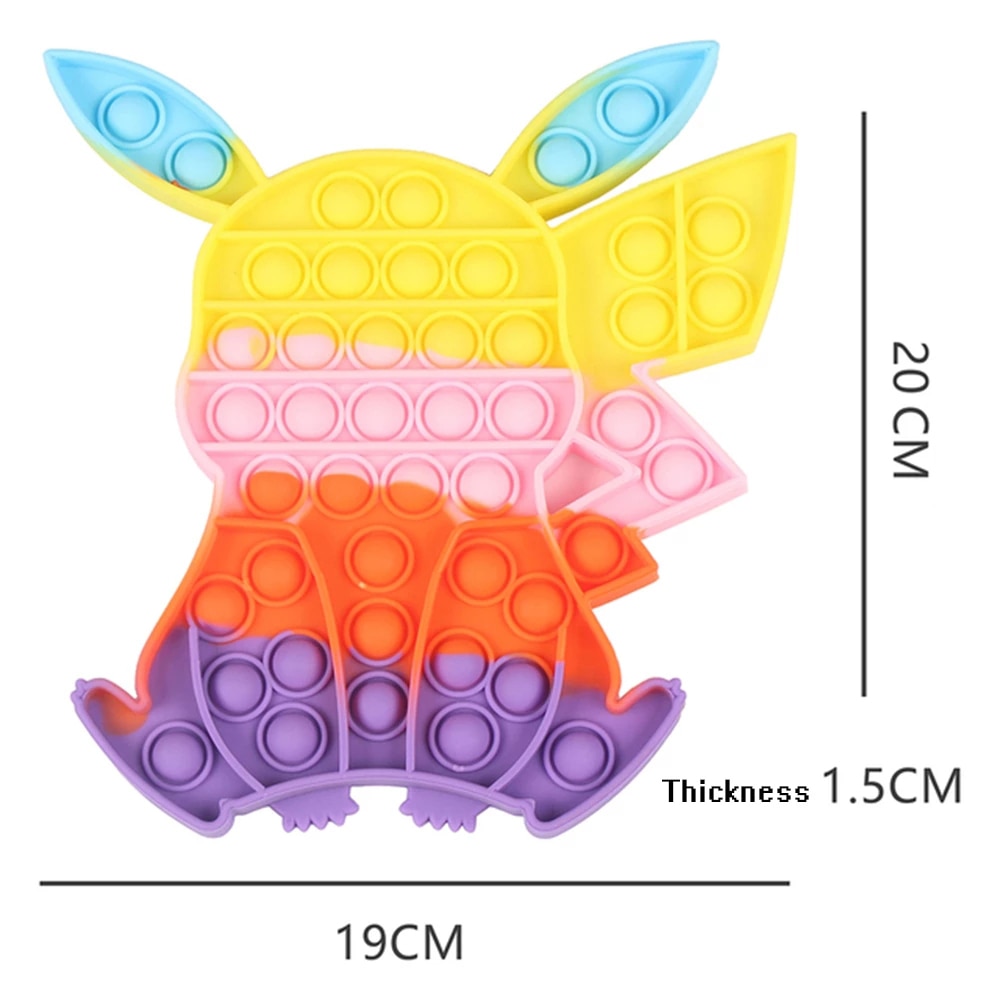 Kit Antiestrés Pikachu Popit Figet Toys De 4 Piezas 
