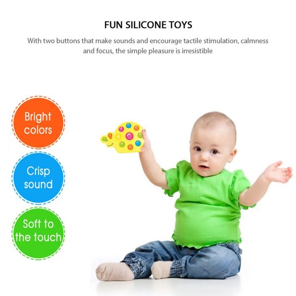 Snail Shape Kids Simple Dimple Fidget Toy Push Bubble Sensory Toy Anti stress Relaxing Fidget Autism 4 - Popping Fidgets