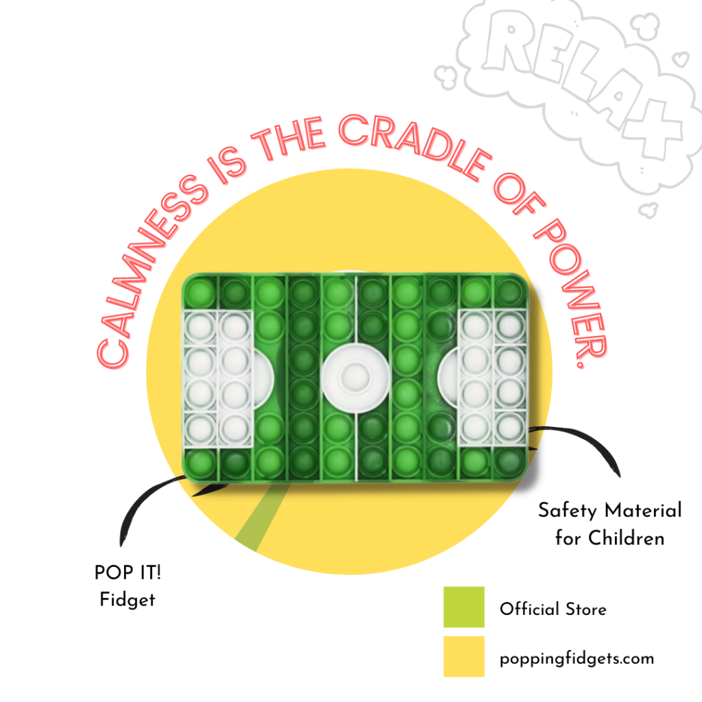 Football Field Pop It Fidget Simple Dimple Anti Stress Toy Popping