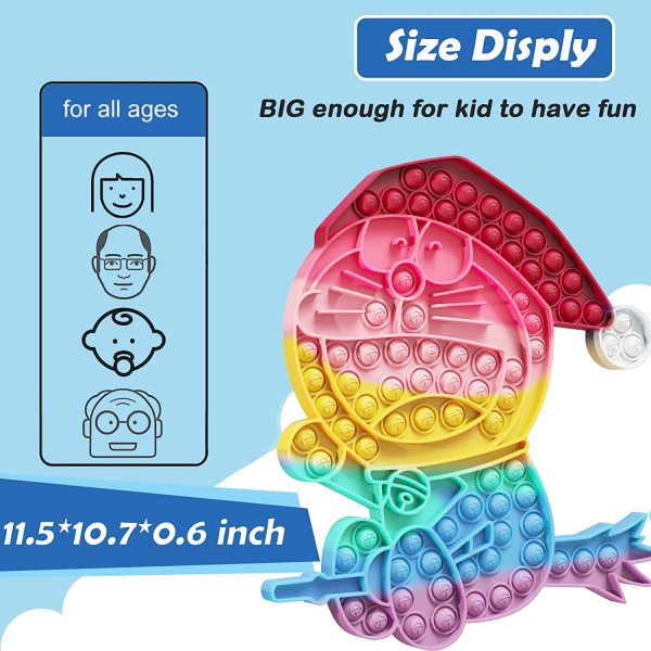 JumboChristmas Pop Fidget Toys Big Size Pop Toy Rainbow Simple Dimple Fidget Toy Big Pop It 1 - Popping Fidgets