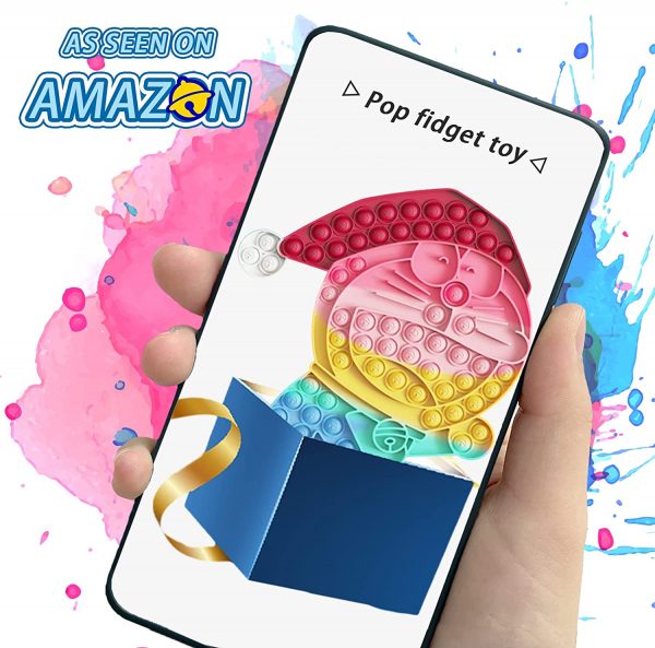 JumboChristmas Pop Fidget Toys Big Size Pop Toy Rainbow Simple Dimple Fidget Toy Big Pop It 2 - Popping Fidgets