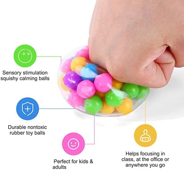 Anti Stress Face Reliever Colorful Ball Autism Mood Squeeze Relief Healthy Toy Funny Gadget Vent Toy 2 - Popping Fidgets
