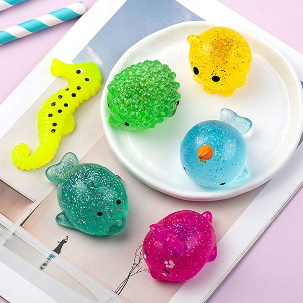Big Spongy Squishy Mochi Fidget Toys Kawaii Animal Soft Cute Fun PopIt Sensory Antistress Squeeze Toys 2 - Popping Fidgets