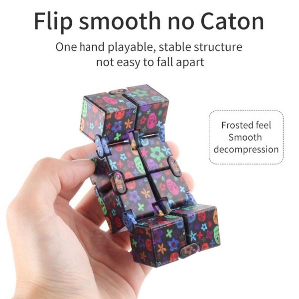 Children Adult Decompression Toy Infinity Magic Cube Christmas Halloween Pattern Infinity Cube Square Puzzle Toys Relieve 3 - Popping Fidgets