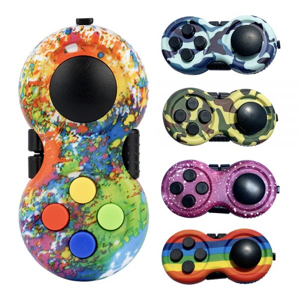 Fidget Toy Rainbow Handle Fidget Toy Classic Controller Game Pad Fidget Focus Toy ADHD Anxiety and 1 - Popping Fidgets
