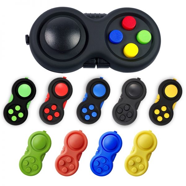 Fidget Toy Rainbow Handle Fidget Toy Classic Controller Game Pad Fidget Focus Toy ADHD Anxiety and 2 - Popping Fidgets