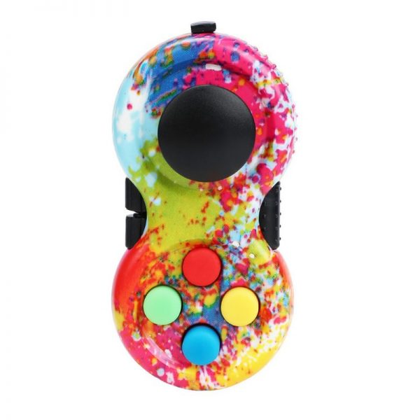 Fidget Toy Rainbow Handle Fidget Toy Classic Controller Game Pad Fidget Focus Toy ADHD Anxiety and - Popping Fidgets
