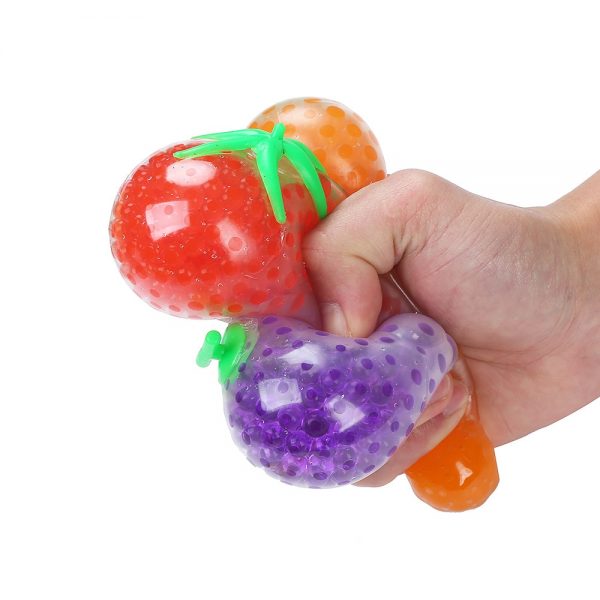 Fruit Series Squeeze Stress Relieve Elastic Rubber Tomatoes Grapes Squishy Globule Vent Mochi Fidget Sensory Toy 5 - Popping Fidgets