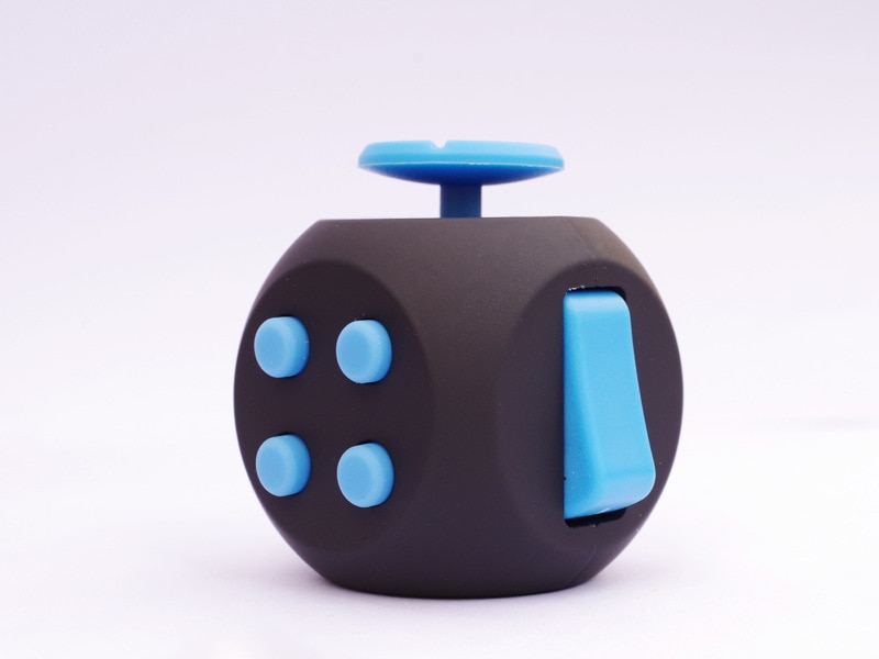 Fidget Cube 12 Faces Bleu