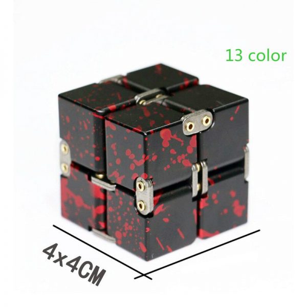 High Quality Metal Infinity Cube Finger EDC Anxiety Stress Relief Magic Cube Blocks Children Kids Funny 4 - Popping Fidgets