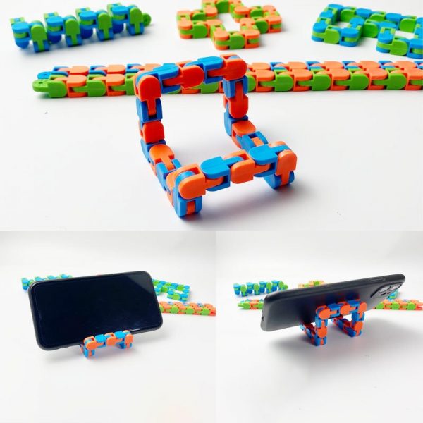 New 24bit Wacky Tracks Fidget Toys For Children Colorful Antistress Rotate And Shape Adults Stress Toys 3 - Popping Fidgets