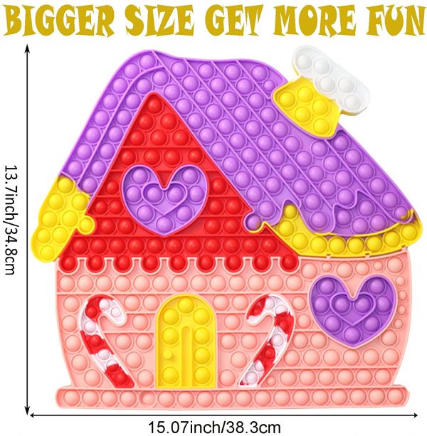 Big Christmas House Huge Fidget Toys Jumbo Jigsaw Puzzle Game Push Large Fidget Sensory Toys Giant 2 - Popping Fidgets