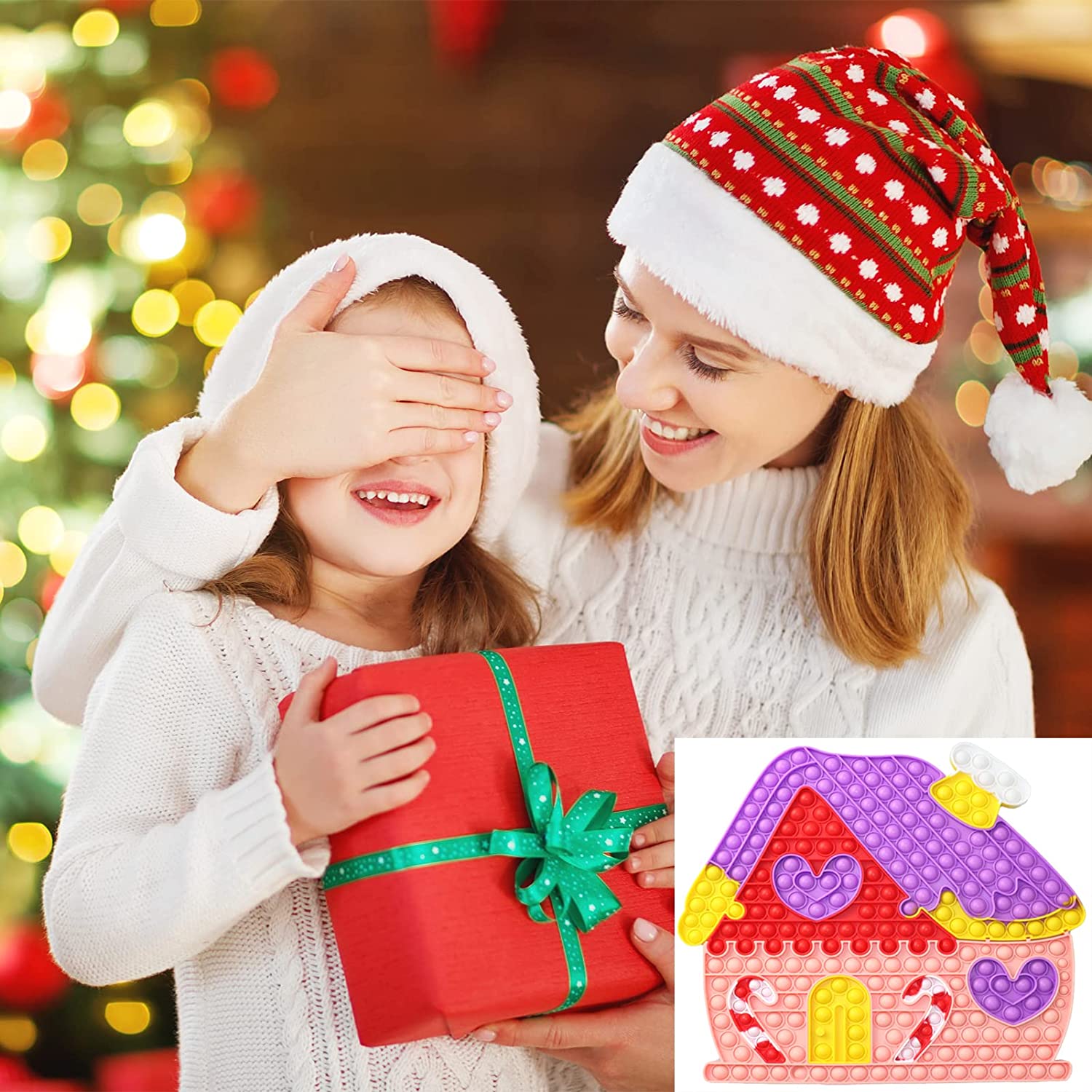 Big Christmas House Pop It Jumbo Fidget Toy | Popping Fidgets